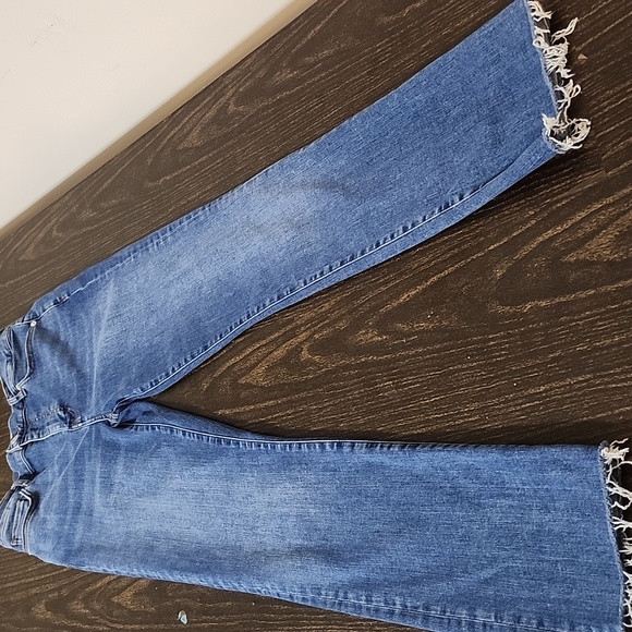 Frame Le High Straight Long Raw Edge Jeans - Picture 2 of 10